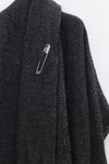 Marc Le Bihan Gillette Asymmetric Sweater Cardigan Alpaca 2735 France MLB-2735-HUI Grey